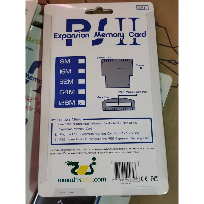 EMS PS2 Expansion Memory Card 128M (2006, EMS) Brand New