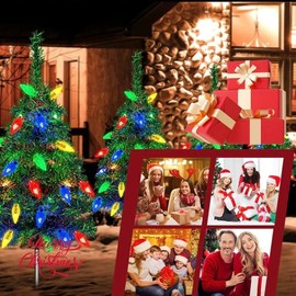 Solar Christmas Tree Lights (4 Set) – 80 Multicolor Strawberry Bulbs, Waterproof Outdoor String Lights for Patio, Garden & Festivals