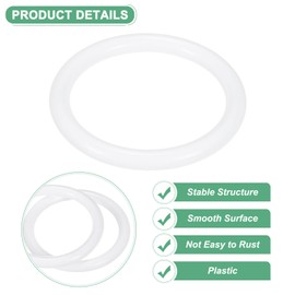 M METERXITY 50-Pack Dream Catcher Rings,1.8 Inch Plastic Macrame Wreath Floral Round Rings Plastic O Rings Hoop for DIY Wedding Wreath/Wall Hanging/Christmas/Camping White 0.2 Inch