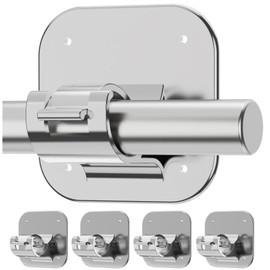 No Drill Curtain Rods for Windows – Renter Friendly, Self-Adhesive Curtain Rod Holder Easy Install, Adjustable Brackets, Supports Up to 20 Pounds, Perfect for Kitchen, Bedroom, and Bathroom