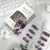 Purple Ocean Press on Nails Coffin Medium Fake Nails with