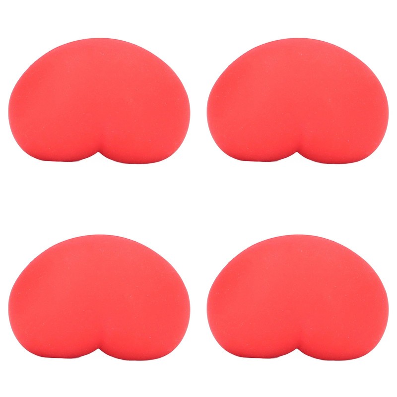 12 Pcs Heart Stress Toy Elastic Soft Simulation Rubber Red