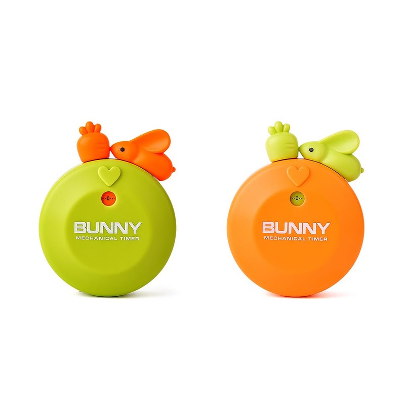 POFET 2PCS Cute Rabbit Kitchen Timer 60-Minute Magnetic Cartoon Digital