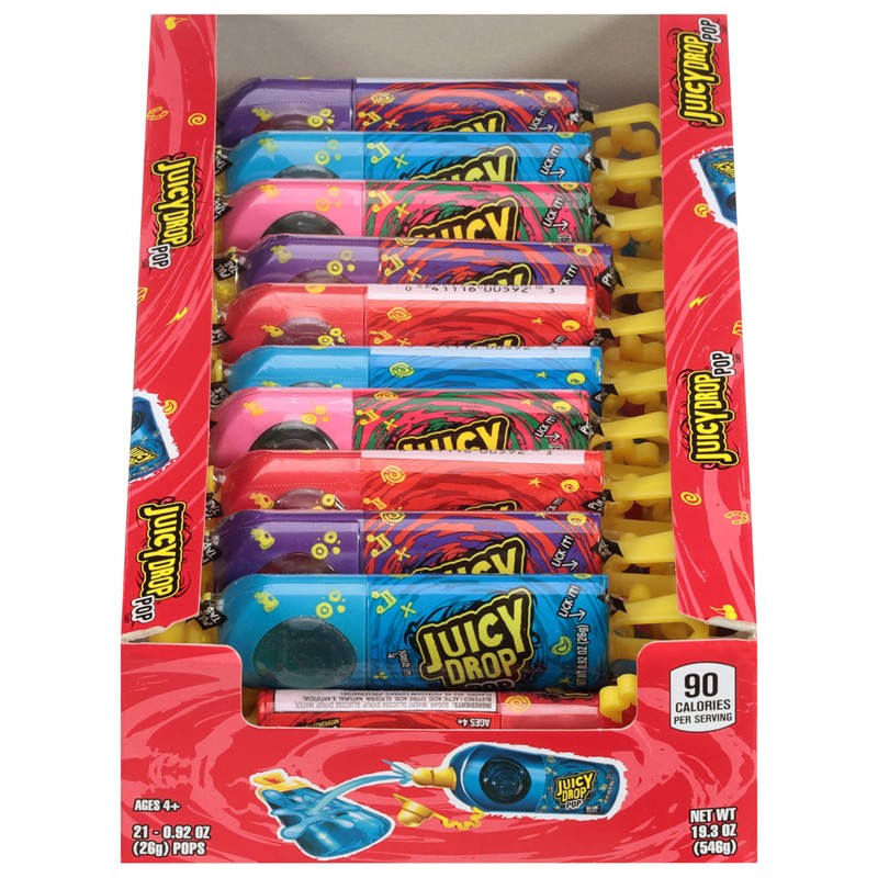 Juicy Drop Pop Variety Pack, Assorted Flavors Sweet Lollipops with
