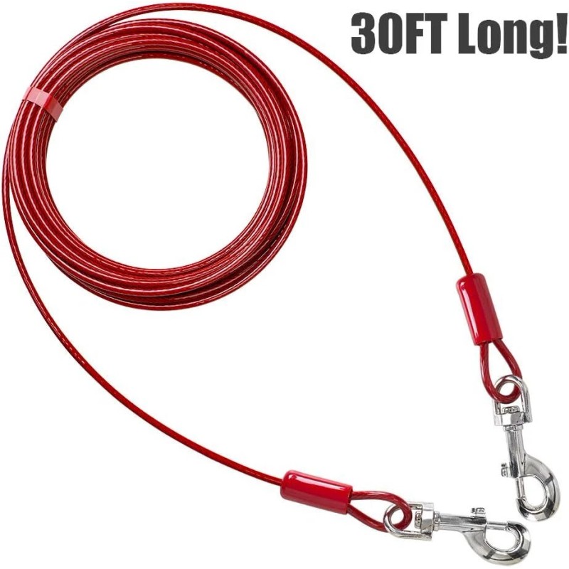 BV 30Ft Heavy Duty Dog Leash Cable For Dogs Up
