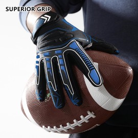 RID CHEN Football Gloves and Adult Football Receiver Gloves,Tacky Grip Skin Tight Adult Football Gloves and Enhanced Performance Football Gloves for Men and Women