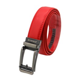 Zerimar Men's Belt | Leather Belt from Piel Vacuno | 30 mm Wide | Automatic Trinquette Buckle | Handmade | Adjustable, red