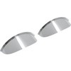 Plain Chrome Visors x 2 Peak for Motorcycle Spotlights -