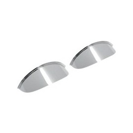Plain Chrome Visors x 2 Peak for Motorcycle Spotlights - 4.5" (115mm)