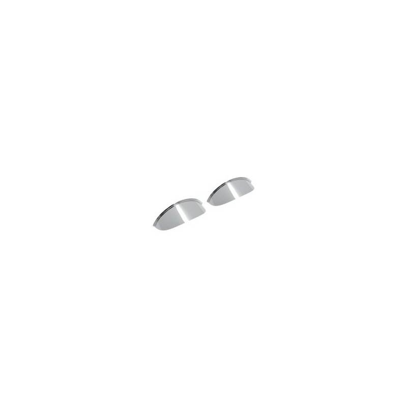 Plain Chrome Visors x 2 Peak for Motorcycle Spotlights -
