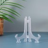 Juxtapiq 12 PCS Mini Plastic Acrylic Easel Display Stands, Clear