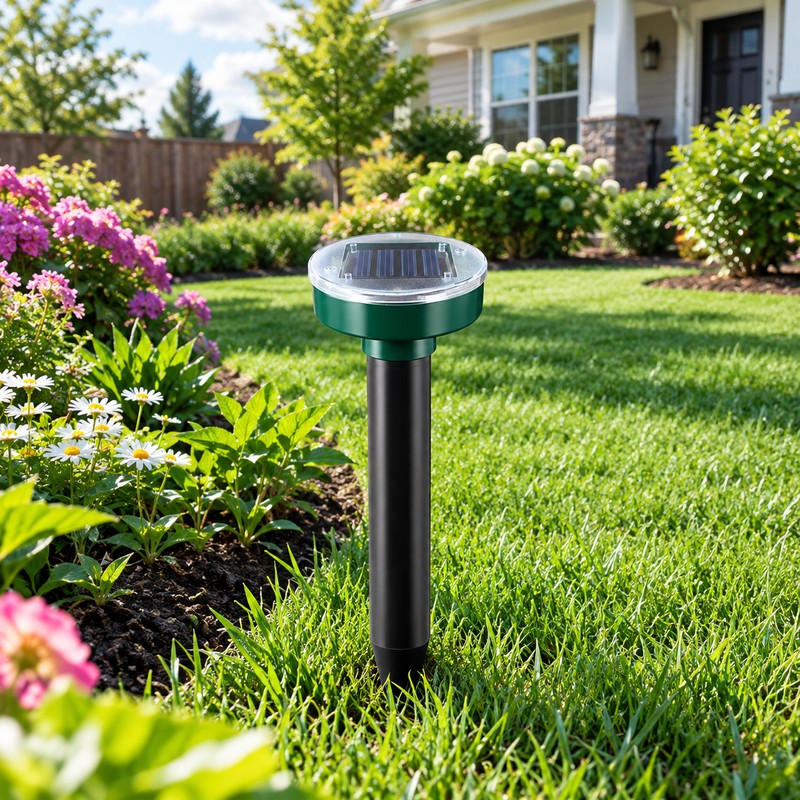 Solar Ultrasonic Pest Repeller for Yard 4 Pcs – Ground