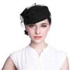 Pillbox Hat, Wedding Hat Caps with Veil Vintage Bow Fascinator