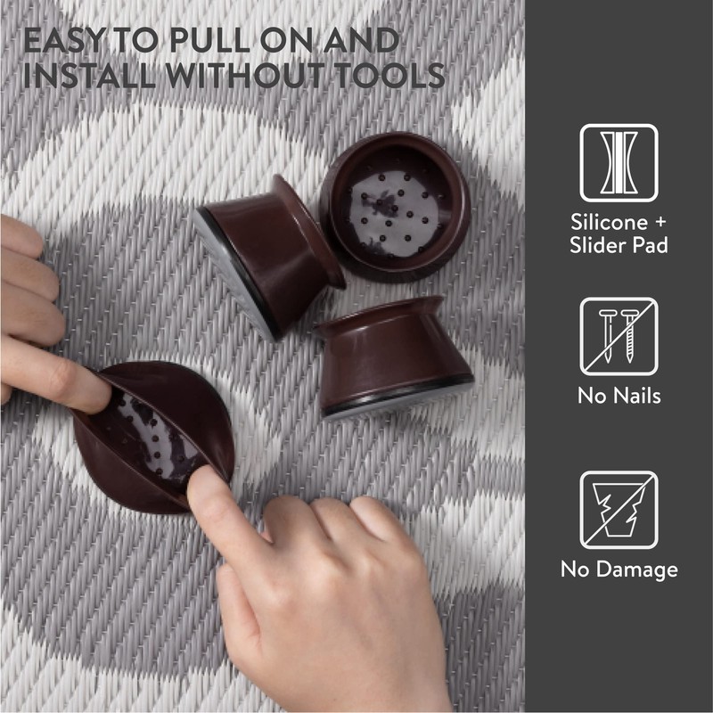 Chair Leg Sliders for Carpet - Upgrade - XL -
