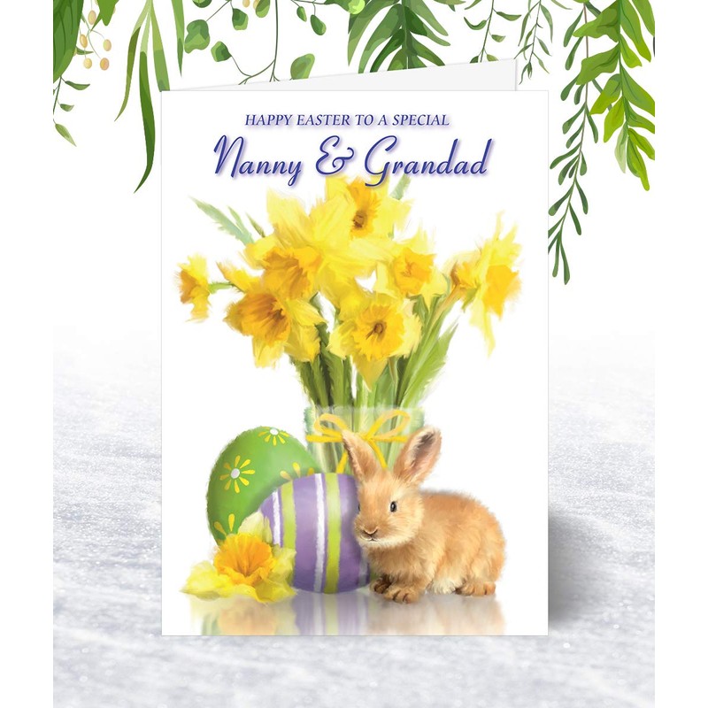 Nanny & Grandad Easter Card - Medium Sized Card (A5