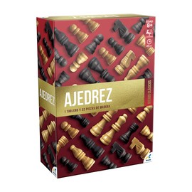 Novelty Corp Ajedrez Clásico de Lujo, 2 jugadores, 36 meses+, Madera/Negro