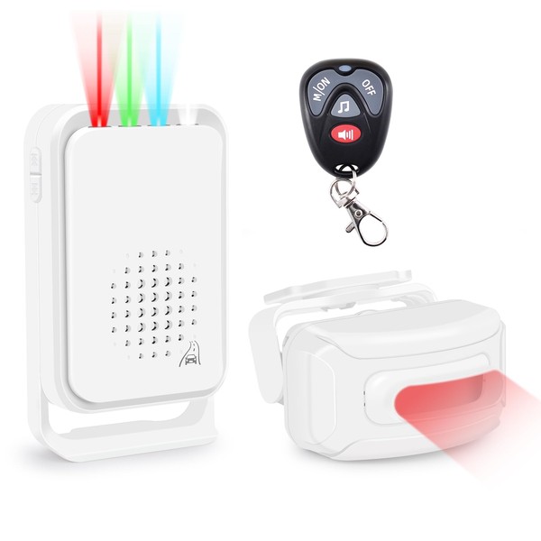 GREENCYCLE Driveway Alarm Wireless Outside with Remote, Motion Sensor Waterproof