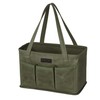 Tool Bag with Metal Frame, Waxed Canvas Wide Open Top