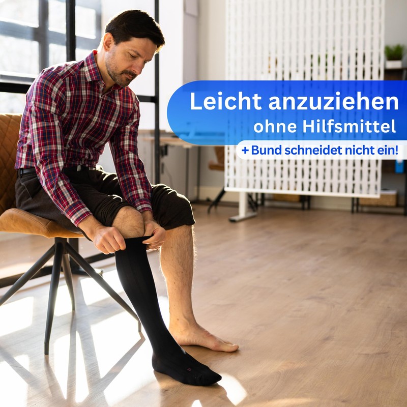 MEDOLY Support Stockings (2 Pairs) with Compression, Travel Socks with