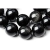 Zenkeeper About 180 Pcs Black Obsidian Beads for Jewelry Making