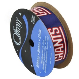 Offray New York Football Ribbon 7/8" x 9' Multicolor Striped Polyester