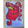 1 Sheet - Bulldog Dog Red Sticker Motorsport Motocross Car
