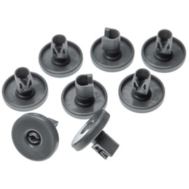 vhbw 8x Basket Roller for Dishwasher Lower Basket Tray compatible with Zanussi ZDIL110, ZDIS100, ZDIS101, ZDIS102, ZDS050 Dishwasher - Diameter 40 mm