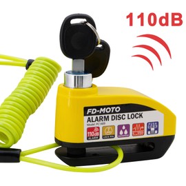 FD-MOTO Alarm Disc Lock & Reminder Cable Black/Yellow