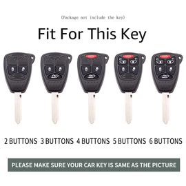 ontto luminous car key fob cover fit for Jeep Wrangler Compass Patriot Liberty Chrysler 300 PT Dodge JCUV Caliber key holder Metal Shell case keyring keychain Accessories 4 buttons Black