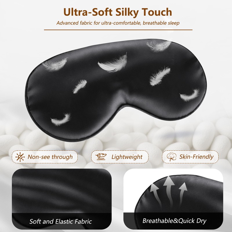 Loomluxe Sleep Mask Silk Eye Mask for Men Sleeping Mask,