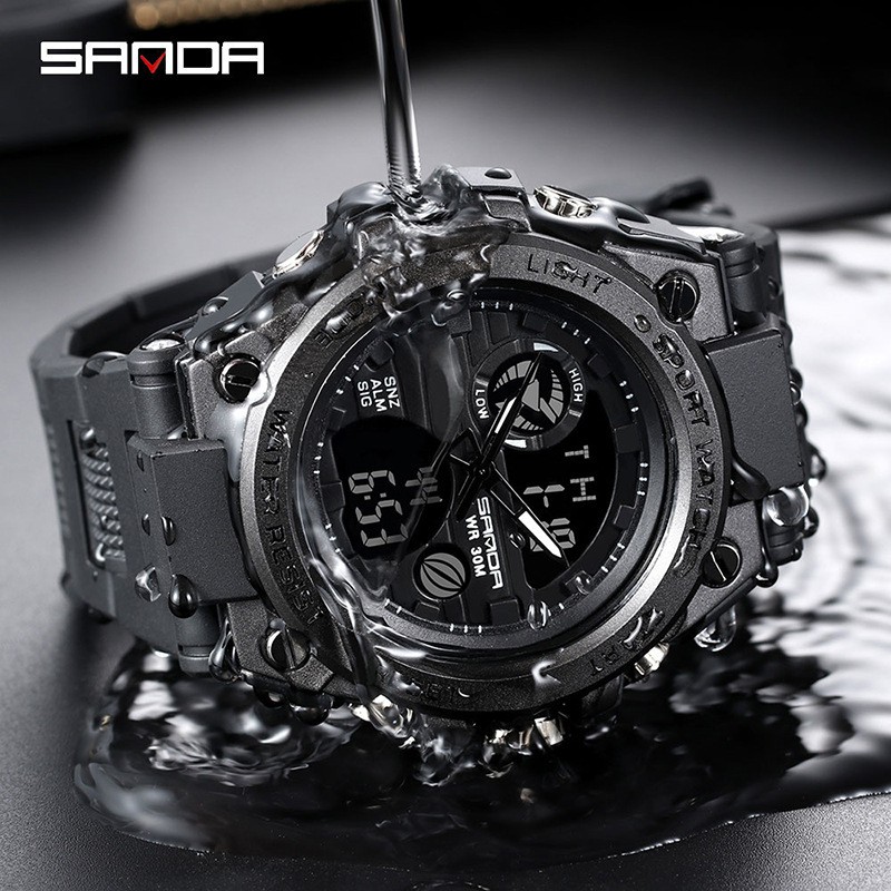 SANDA Sanda 739 outdoor sports dual display movement multi-kinetic electronic