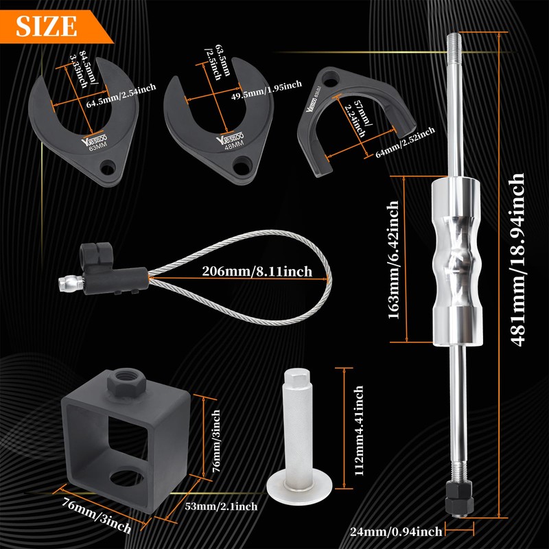 Yuesstloo Inner CV Axle Puller Removal Tool with Heavy Duty