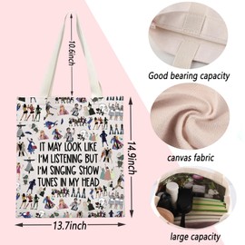 Broadway Musical Handbag Theatre Drama Tote Bag Show Tune Singer Theater Lover Gift Actor Actress Theatre Life Gift (My Head)