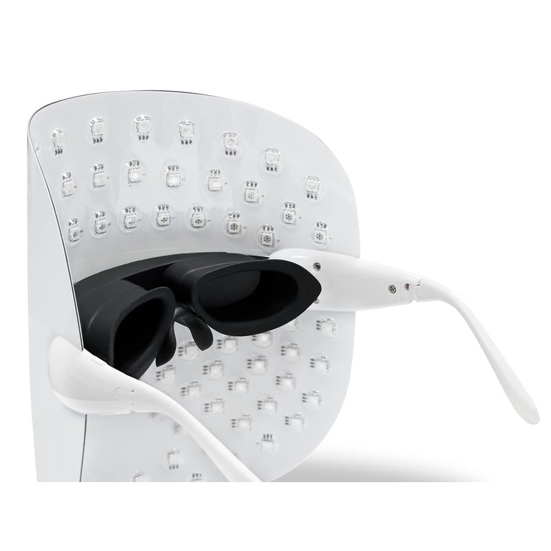 QUIRUMED LED Face Mask with Blue, Red and Orange Light,