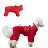 PawPawer Dog Raincoat Jacket with Reflective String and Elastic Cuffs