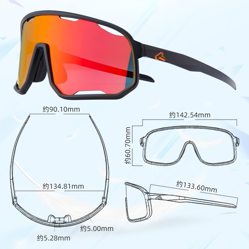 ROCKBROS Polarized Sunglasses Cycling Glasses Sports Sunglasses UV400 Protection for