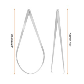 HARFINGTON Firm Joint Inside Outside Caliper Set 700mm 28 Inch 410 Stainless Steel Firm Friction Joint for External Internal Measurements