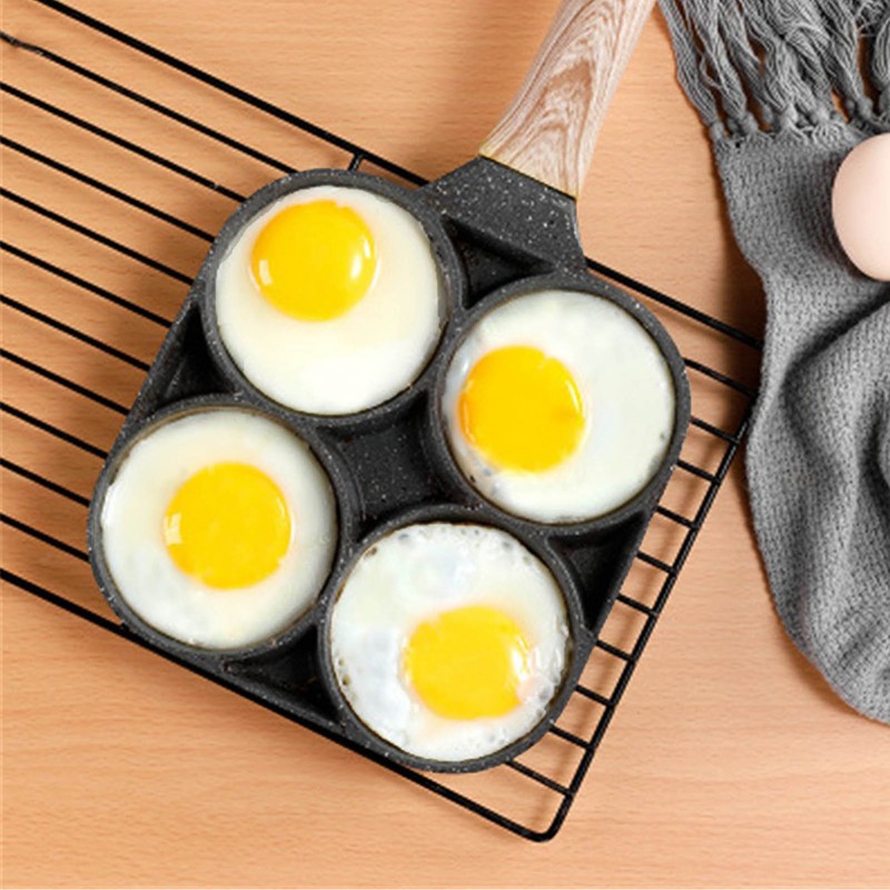 4Hole Frying Pot NonStick Egg Pancake Cooking Pan Cookware For