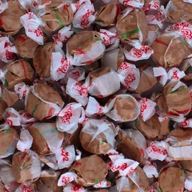 Hot Chocolate Flavored Salt Water Taffy Individually Wrapped- Old Fashion Saltwater Taffy Candy Bulk by Queen City Candy Cave (1 Pound)