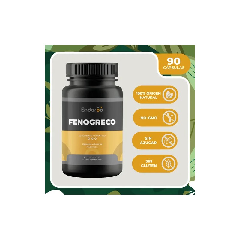 Fenogreco 500mg - 90 Cápsulas Por Frasco Sin Sabor