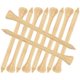 WOONEKY 50pcs Golf Bamboo Wood Golf Tees Golf Tees Bamboo Golf Tees Bamboo Golf Spikes Multipurpose Golf Tee Wear-Resist Golf Tees Golf Ball Holders Professional Bamboo Golf Tees