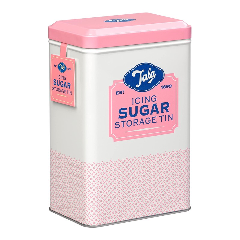 Tala Originals Storage Tin, Metal, Pink and Cream Nostalgic Design,