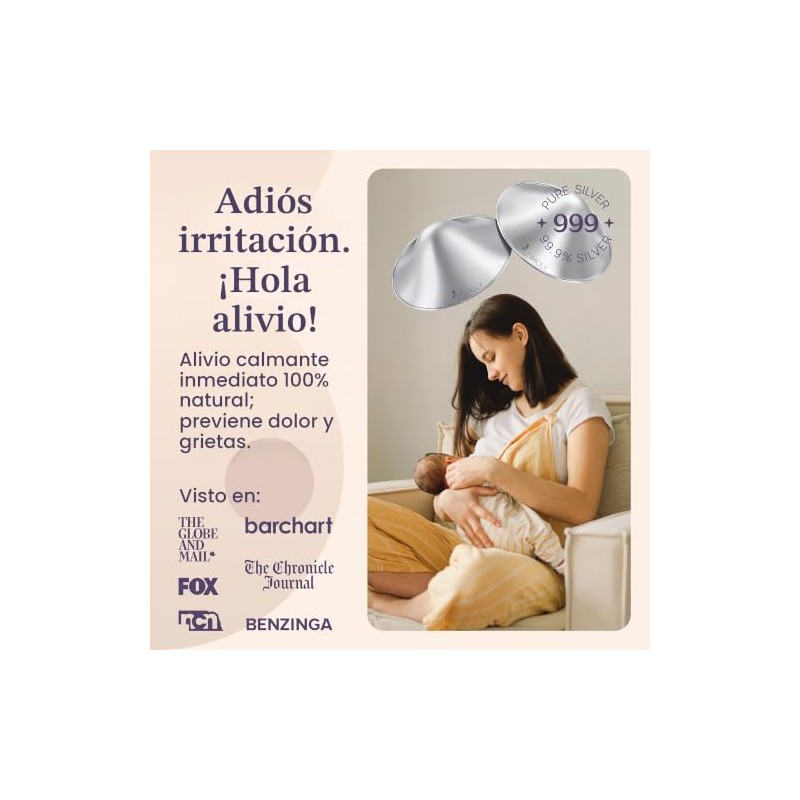 Copas de lactancia de plata: Protector de pezón de plata