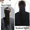 Hetto Echthaar Ponytail Extensions Schwarz Zopf Remy Echthaar Wrap Around