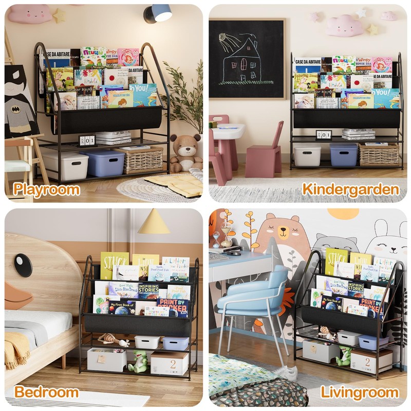 aboxoo Kids Bookshelf Freestanding Bookcase for Living Room, 32 in