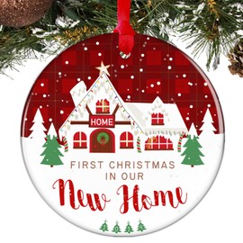 XKDOUS 2024 First Christmas in Our New Home Ornament, Housewarming Gifts New Home, New Home Gift Ideas, Home Essentials for New Home