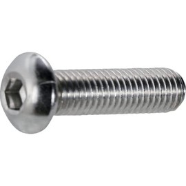 TRUSCO B128-0525 Hex Socket Button Bolts, Stainless Steel, M5 x 25, 26 Pieces