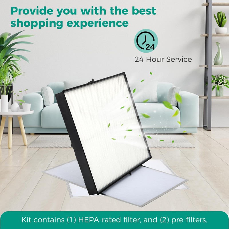 Iridesc HEPA Filter Kit Compatible with Nutone/Broan ACCGSFHP2, Guardian Plus