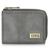 Edwin Men's Coin Purse, Metal Plate, Grain Leather, Card Storage,