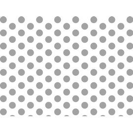 Pack Of 240, Silver Metallic Dots Tissue Paper 20" X 30" Sheets Tissue Prints For Packaging， Made In Usa， 100% Recycled